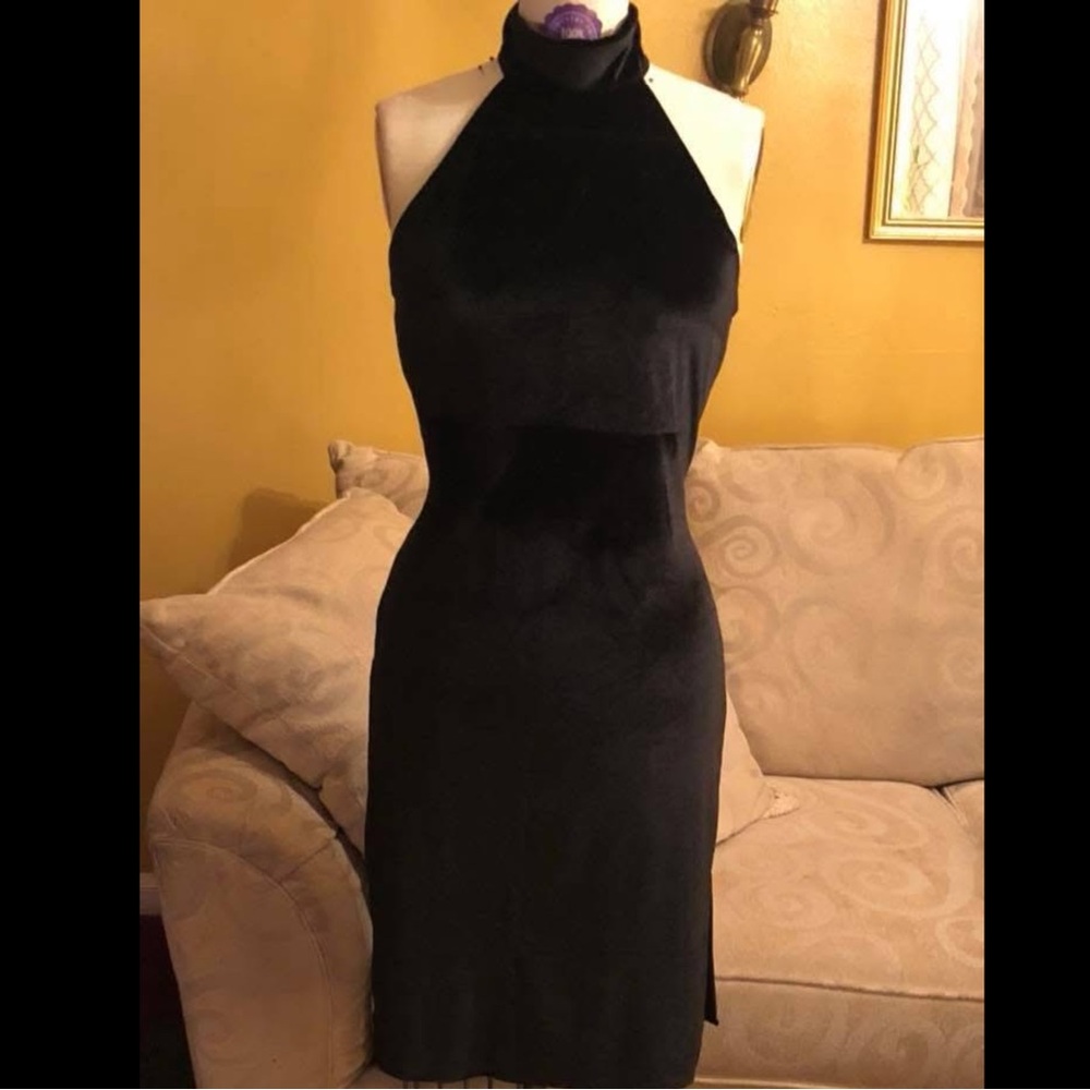 Elegant Black Velvet Dress